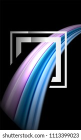 Die Farben der Regenbogenflüssigkeit sind Wellenform und geometrische Form. Künstliche Illustration für Präsentationen, App-Wallpaper, Banner oder Poster