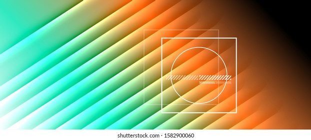 Rainbow fluid gradient background with abstract lines. Colorful geometric background pattern. Vector Illustration For Wallpaper, Banner, Background, Card, Book Illustration, landing page
