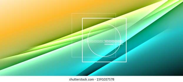 Rainbow fluid gradient background with abstract lines. Colorful geometric background pattern. Vector Illustration For Wallpaper, Banner, Background, Card, Book Illustration, landing page