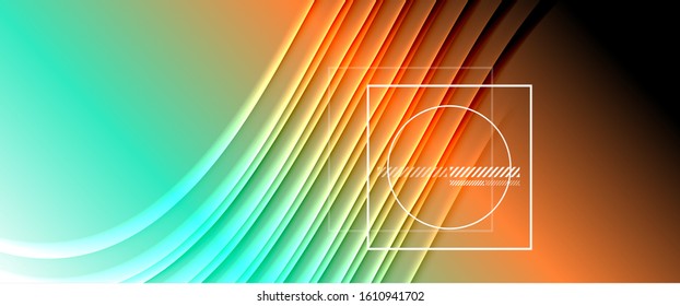 Rainbow fluid gradient background with abstract lines. Colorful geometric background pattern. Vector Illustration For Wallpaper, Banner, Background, Card, Book Illustration, landing page