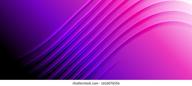 Fundo de gradiente de fluido do arco-íris com linhas abstratas. Padrão de fundo geométrico colorido. Ilustração vetorial para papel de parede, banner, plano de fundo, cartão, ilustração de livro, página inicial