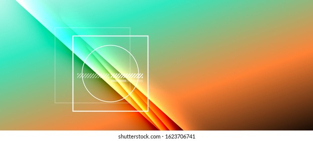 Rainbow fluid gradient background with abstract lines. Colorful geometric background pattern. Vector Illustration For Wallpaper, Banner, Background, Card, Book Illustration, landing page