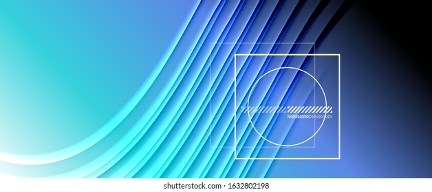 Rainbow fluid gradient background with abstract lines. Colorful geometric background pattern. Vector Illustration For Wallpaper, Banner, Background, Card, Book Illustration, landing page