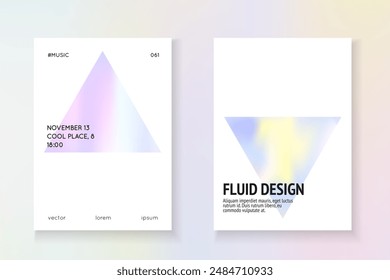 Fluido Rainbow. Concepto de Memphis. Etiqueta Abstractas violeta. Lámina mínima. Presentación en perlas. Anuncio de moda. Plantilla de perlas aisladas. Líquido arco iris púrpura