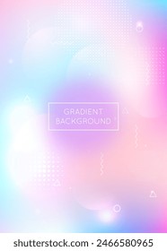 Rainbow Fluid. Purple Magic Background. Geometric Shape. Simple Flyer. Dynamic Dots. Soft Pearlescent Magazine. Holographic Design. Space Concept. Blue Rainbow Fluid
