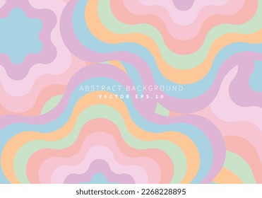Regenbogen-Fluessigkeit Wellen Hippy Fantasy-Technik Thema moderne Kunst Hintergrund Verwendung für Werbetafeln Website-Banner-Landing-Page Produktpaket Design Vektoreps.
