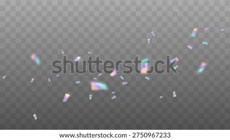 Rainbow Foil Confetti Pieces. Iridescent Party Confetti	