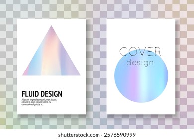 Rainbow Foil. Plastic Effect. Colorful Prism Backdrop. Blue Minimalist Label. Geometric Fluid. Spectrum Shape. Graphic Vector. Pink Rainbow Foil
