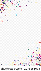 Rainbow Fraction Festival Vector Transparent Background. Intense Falling Splash Design. Saturated Circle Carnaval Banner. Festive Powder Abstract Card.