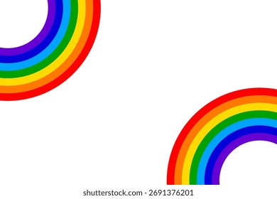 Rainbow Frame Background. Colorful Multicolor Lines. Wallpaper. Vector Illustration