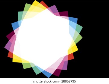 Rainbow Frame on a Black Background
