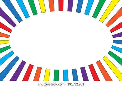 Rainbow frame on white background aspect ration 3:2 ,vector eps10