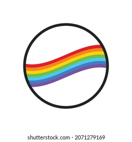 Marco arcoiris sobre fondo blanco Ilustración vectorial. Ilustración del vector