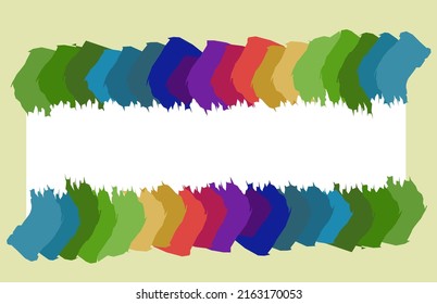 rainbow frame on white background vector illustration, abstract and art concept.