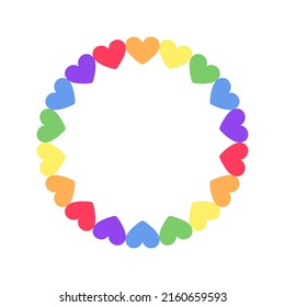 Rainbow frame. Simple minimal border template.