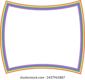 Rainbow frame Square shape vintage frames badges label frames banners spectrum colorful color gradient photo frame borders vector background element decoration creative design ornamental 