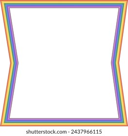 Rainbow frame Square shape vintage frames badges label frames banners spectrum colorful color gradient photo frame borders vector background element decoration creative design ornamental 