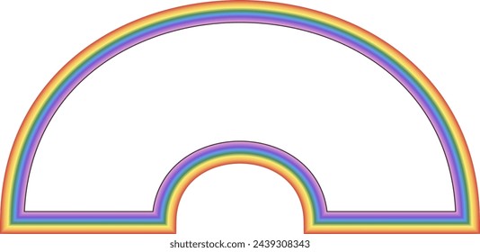 Marco de arco iris Forma cuadrada marcos vintage insignias marcos de etiquetas banners espectro color colorido degradado marco de fotos bordes de fondo vectorial elemento decoración diseño creativo bordes ornamentales 