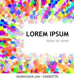 Rainbow frame of squares. Vector