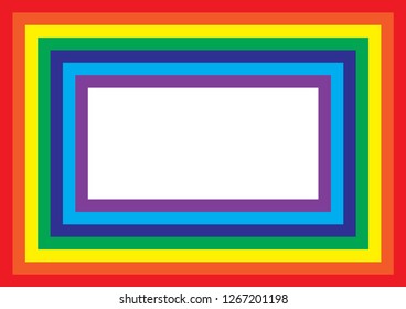 Rainbow Frame Vector Stock Vector (Royalty Free) 1267201198 | Shutterstock