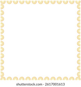 Rainbow frame. Vector empty childish frame for text. Modern Art baby shower graphic, element for design