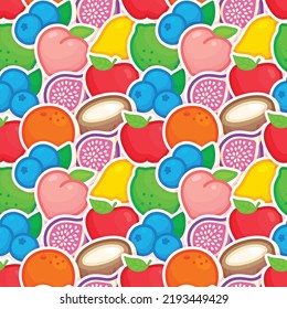 rainbow fruit seamless pattern Gift Wrap wallpaper background