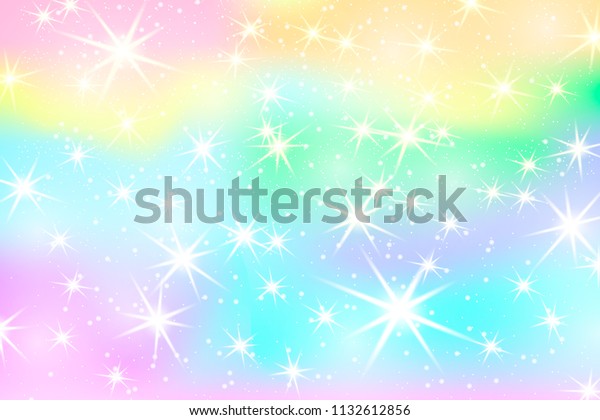 Rainbow Galaxy Unicorn Seamless Pattern Fantasy Stock Vector Royalty Free 1132612856