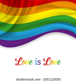Rainbow gay pride flag, vector illustration.