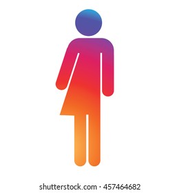 Rainbow Gender Neutral Unisex Symbol. EPS 10 Vector.