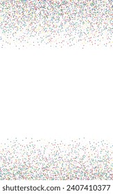 Rainbow Geometric Background White Vector. Circle Happiness Illustration. Colorful Parade. Bright Round Festive. Dot Carnaval Texture.