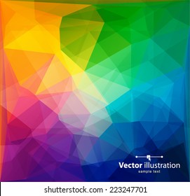 Rainbow Geometric Triangle Background. Rainbow grid. Vector illustration for your business artwork.