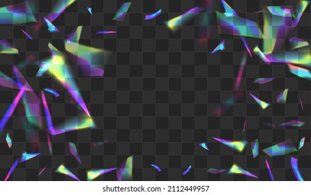 Rainbow Glare Vector Transparent Background. Light Bokeh Abstract Design. Color Refraction Dreamy Backdrop. Shine Effect Tinsel Wallpaper.