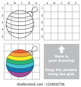 Rainbow Glass Ball, the educational game with simple game level. Copy the picture.