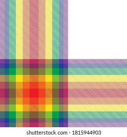 Rainbow Glen Plaid textured seamless pattern suitable for fashion textiles and graphics