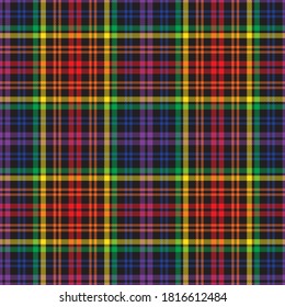 Rainbow Glen Plaid textured seamless pattern suitable for fashion textiles and graphics