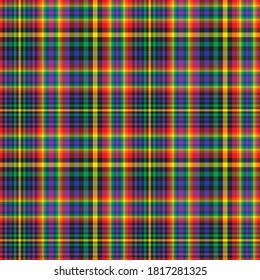 Glen de arcoiris Plaid texturizado patrón sin costura adecuado para textiles y gráficos de moda