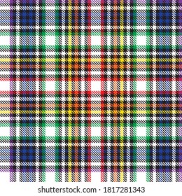 Rainbow Glen Plaid textured seamless pattern suitable for fashion textiles and graphics