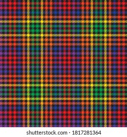 Glen de arcoiris Plaid texturizado patrón sin costura adecuado para textiles y gráficos de moda