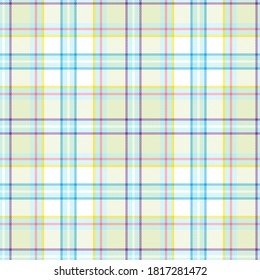 Rainbow Glen Plaid textured seamless pattern suitable for fashion textiles and graphics