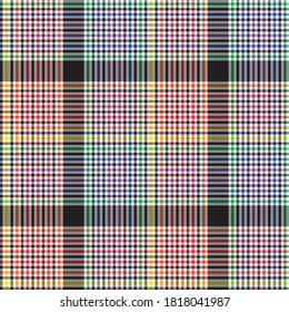 Rainbow Glen Plaid textured seamless pattern suitable for fashion textiles and graphics