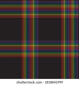 Rainbow Glen Plaid textured seamless pattern suitable for fashion textiles and graphics