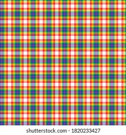 Rainbow Glen Plaid textured seamless pattern suitable for fashion textiles and graphics