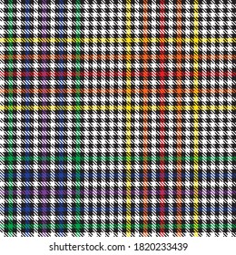 Rainbow Glen Plaid textured seamless pattern suitable for fashion textiles and graphics