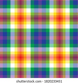 Rainbow Glen Plaid textured seamless pattern suitable for fashion textiles and graphics