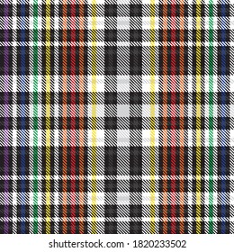 Rainbow Glen Plaid textured seamless pattern suitable for fashion textiles and graphics