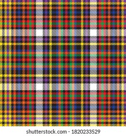 Rainbow Glen Plaid textured seamless pattern suitable for fashion textiles and graphics