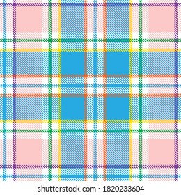 Rainbow Glen Plaid textured seamless pattern suitable for fashion textiles and graphics