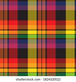 Rainbow Glen Plaid, nahtlos strukturiert, geeignet für Modetextilien und Grafiken