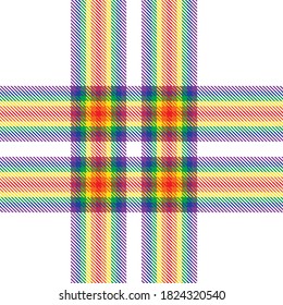 Rainbow Glen Plaid textured seamless pattern suitable for fashion textiles and graphics