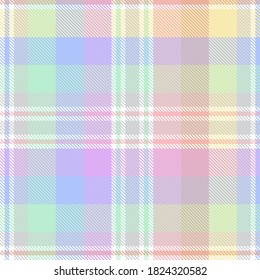 Rainbow Glen Plaid textured seamless pattern suitable for fashion textiles and graphics